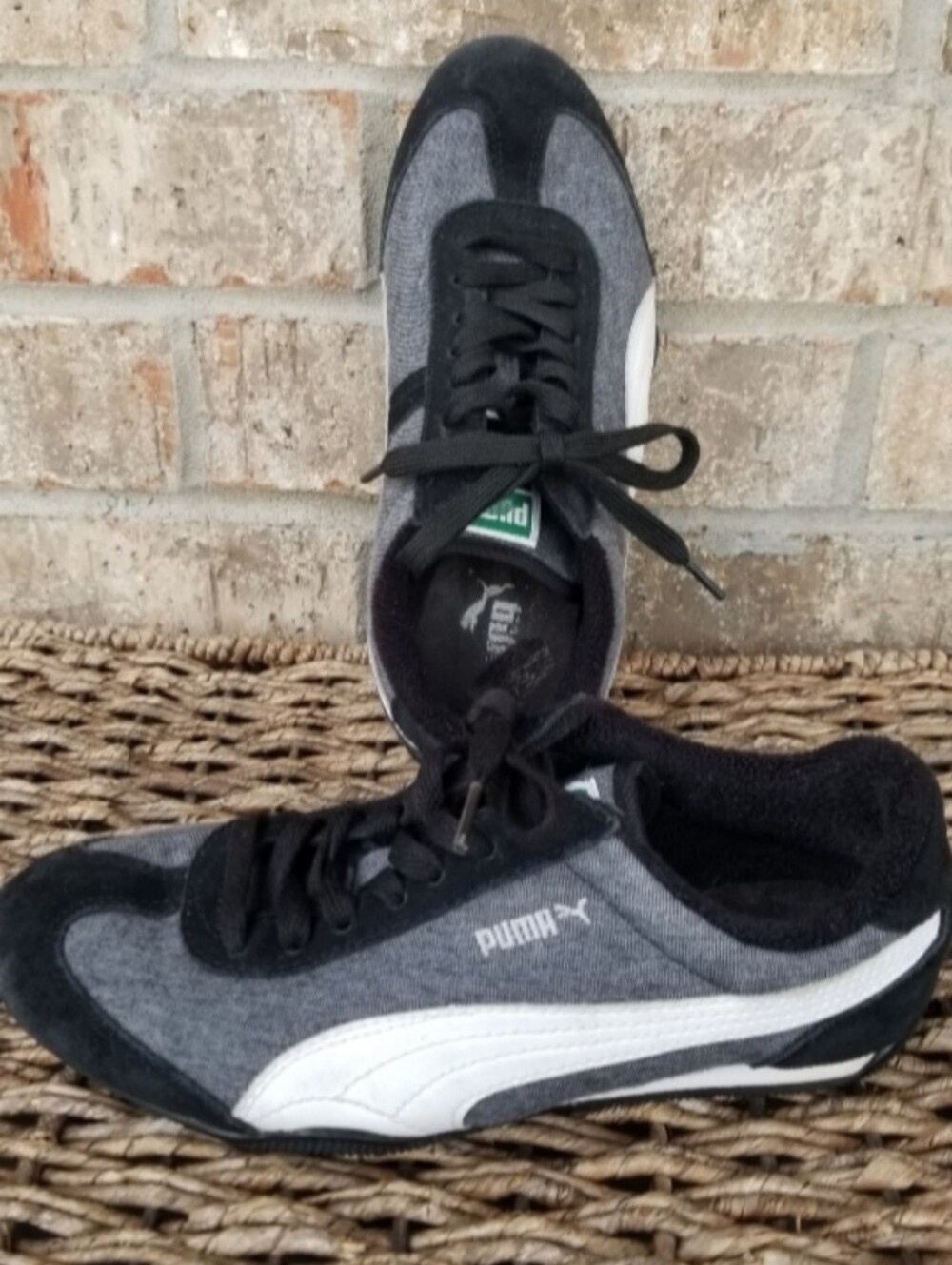 PUMA Sport Lifestyle BLACK Sneakers (Womens 6) Casual Tennis Shoes #354969 03